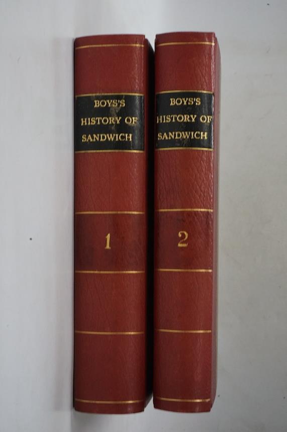 Boys, William - Collections for an History of Sandwich in Kent. With Notes of the Other Cinque Ports and Members, and of Richborough. First Edition (bound as 2 vols). with the numerous engraved plates (some folded, inclu